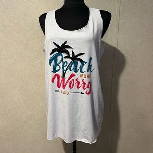 NWOT Beach More Worry Less cover up 2x